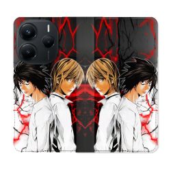 Housse Cuir Portefeuille Pour Xiaomi Redmi Note 14 5G Manga Death Note Duo
