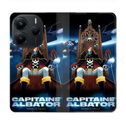 Housse Cuir Portefeuille Pour Xiaomi Redmi Note 14 5G Manga Capitaine Albator