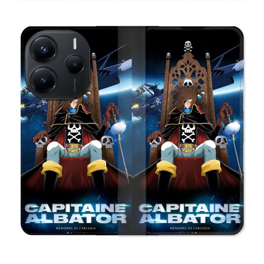 Housse Cuir Portefeuille Pour Xiaomi Redmi Note 14 5G Manga Capitaine Albator