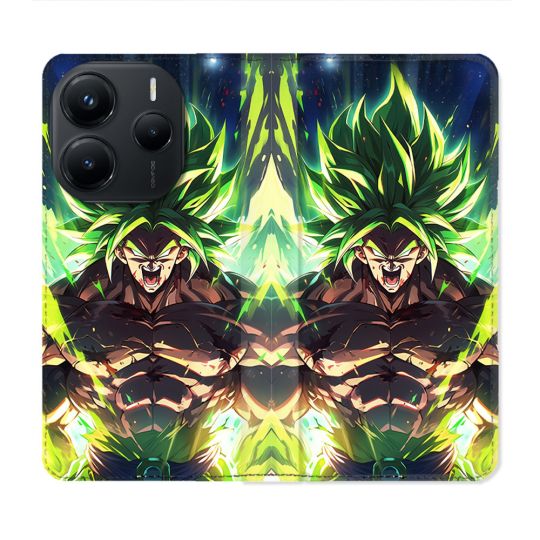 Housse Cuir Portefeuille Pour Xiaomi Redmi Note 14 5G Manga Dragon Ball Broly