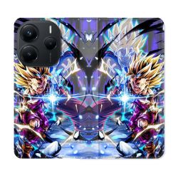 Housse Cuir Portefeuille Pour Xiaomi Redmi Note 14 5G Manga Dragon Ball Sangohan Duo