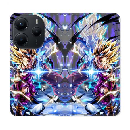 Housse Cuir Portefeuille Pour Xiaomi Redmi Note 14 5G Manga Dragon Ball Sangohan Duo