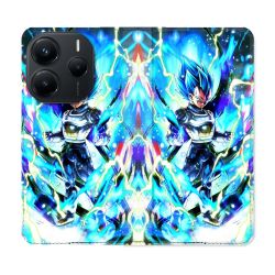 Housse Cuir Portefeuille Pour Xiaomi Redmi Note 14 5G Manga Dragon Ball Vegeta Bleu