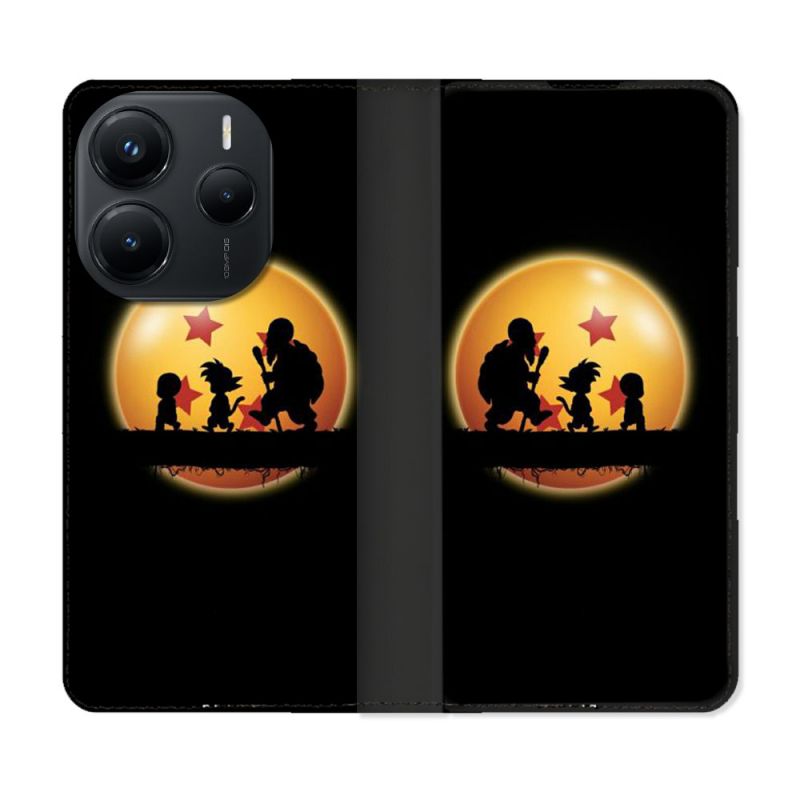 Housse Cuir Portefeuille Pour Xiaomi Redmi Note 14 5G Manga Dragon Ball Vintage