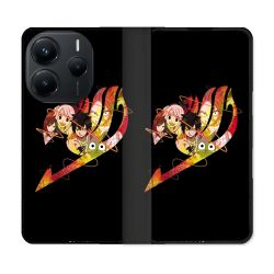 Housse Cuir Portefeuille Pour Xiaomi Redmi Note 14 5G Manga Fairy Tail Logo Noir