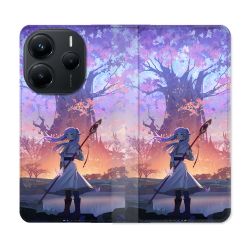 Housse Cuir Portefeuille Pour Xiaomi Redmi Note 14 5G Manga Frieren