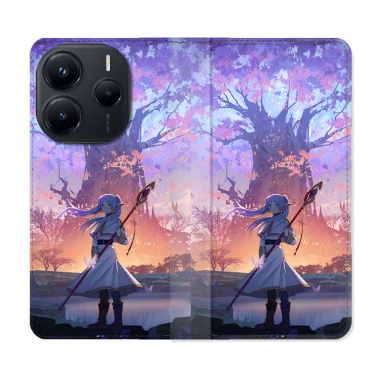 Housse Cuir Portefeuille Pour Xiaomi Redmi Note 14 5G Manga Frieren