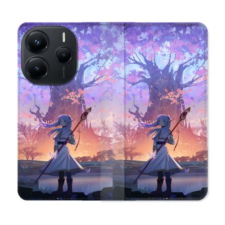 Housse Cuir Portefeuille Pour Xiaomi Redmi Note 14 5G Manga Frieren