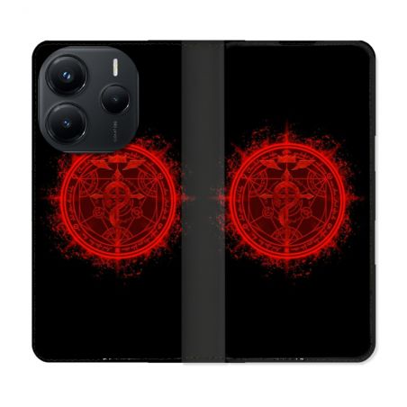 Housse Cuir Portefeuille Pour Xiaomi Redmi Note 14 5G Manga Fullmetal Alchemist Logo
