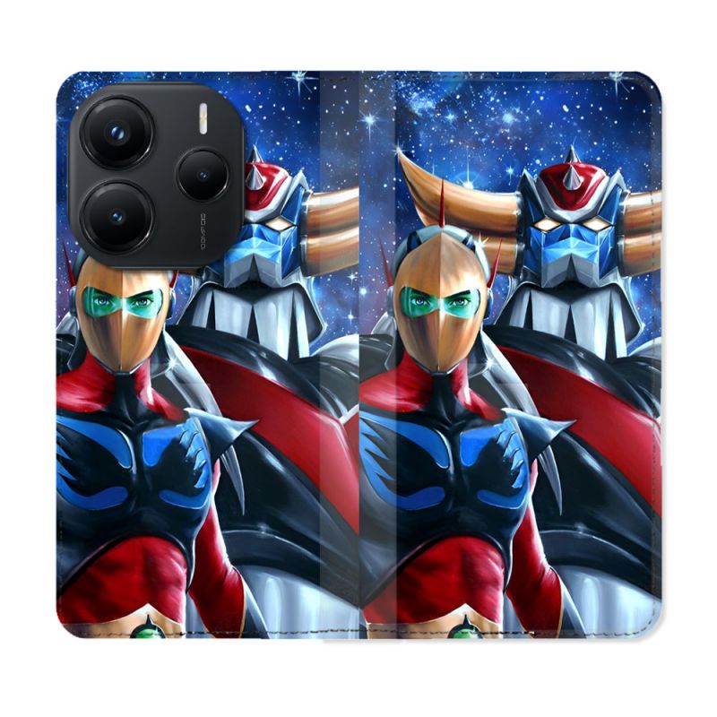 Housse Cuir Portefeuille Pour Xiaomi Redmi Note 14 5G Manga Goldorak