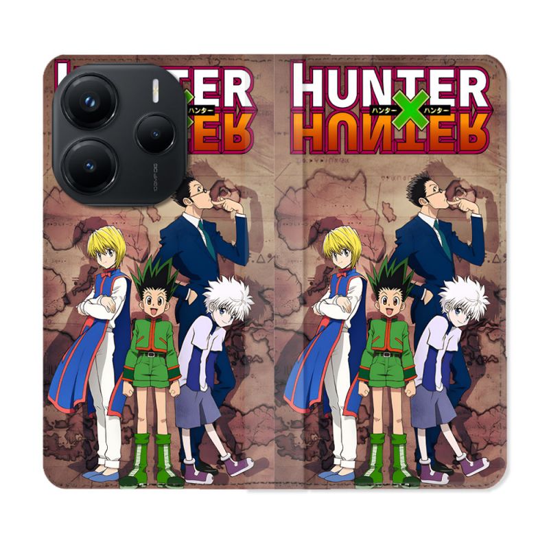 Housse Cuir Portefeuille Pour Xiaomi Redmi Note 14 5G Manga Hunter X Hunter Vintage