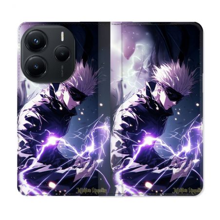 Housse Cuir Portefeuille Pour Xiaomi Redmi Note 14 5G Manga Jujutsu Kaisen Gojo Saturo