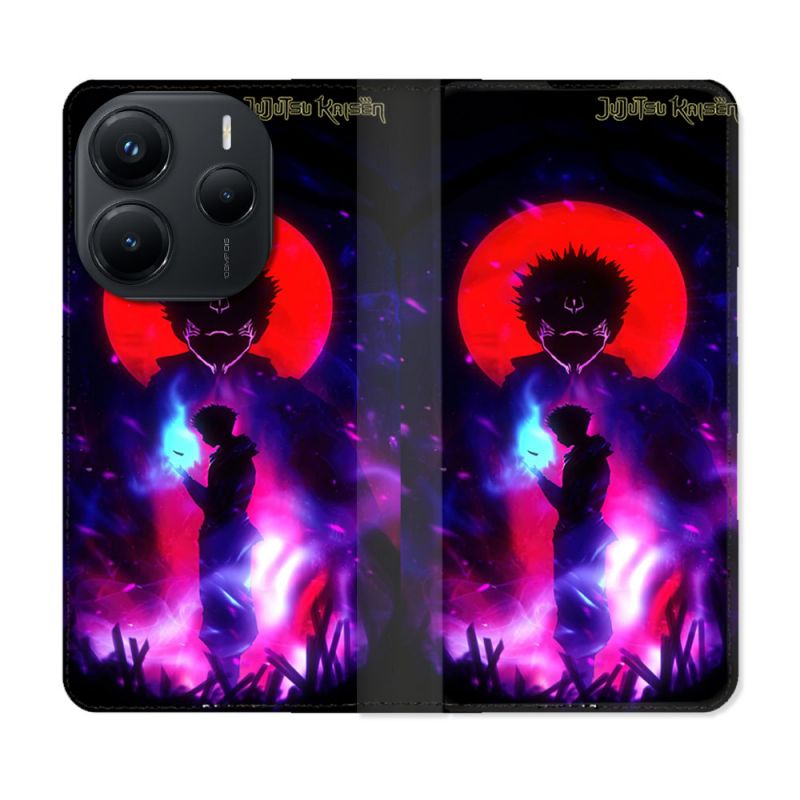 Housse Cuir Portefeuille Pour Xiaomi Redmi Note 14 5G Manga Jujutsu Kaisen Itadori Sukuna