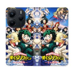 Housse Cuir Portefeuille Pour Xiaomi Redmi Note 14 5G Manga My Hero Academia Affiche