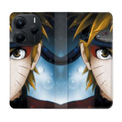 Housse Cuir Portefeuille Pour Xiaomi Redmi Note 14 5G Manga Naruto Blanc