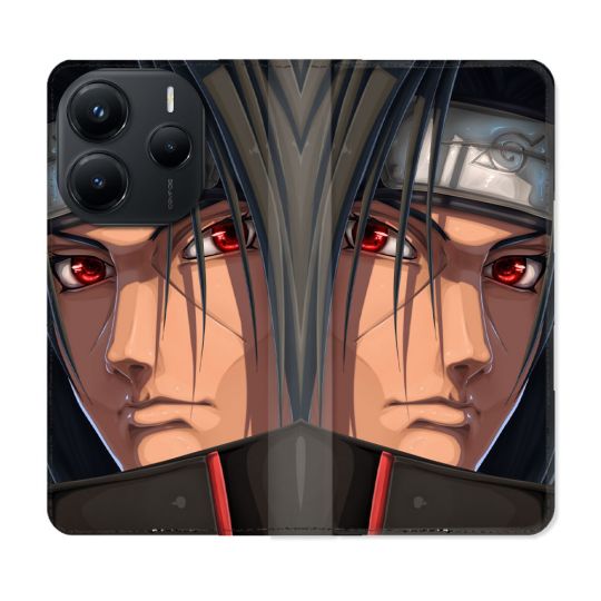 Housse Cuir Portefeuille Pour Xiaomi Redmi Note 14 5G Manga Naruto Itachi Visage