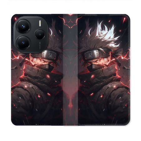 Housse Cuir Portefeuille Pour Xiaomi Redmi Note 14 5G Manga Naruto Kakashi Dark