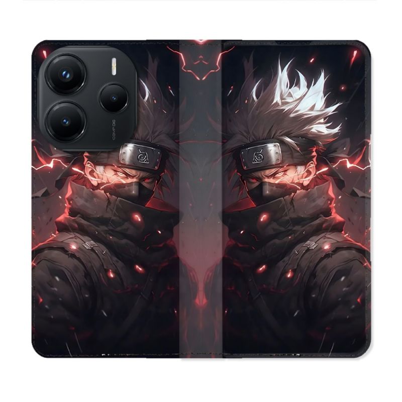 Housse Cuir Portefeuille Pour Xiaomi Redmi Note 14 5G Manga Naruto Kakashi Dark