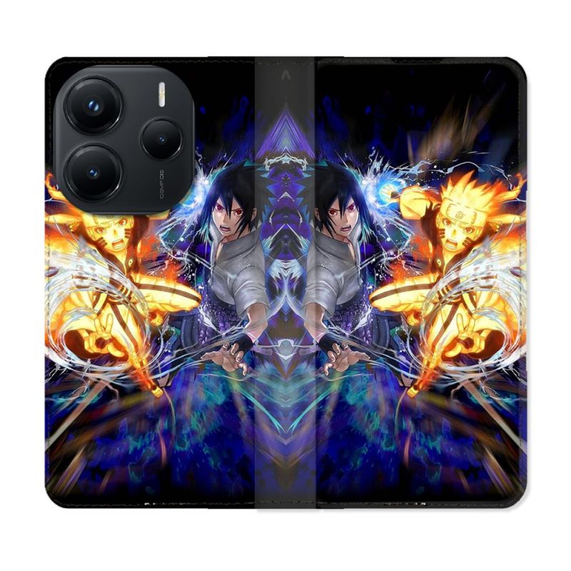 Housse Cuir Portefeuille Pour Xiaomi Redmi Note 14 5G Manga Naruto VS