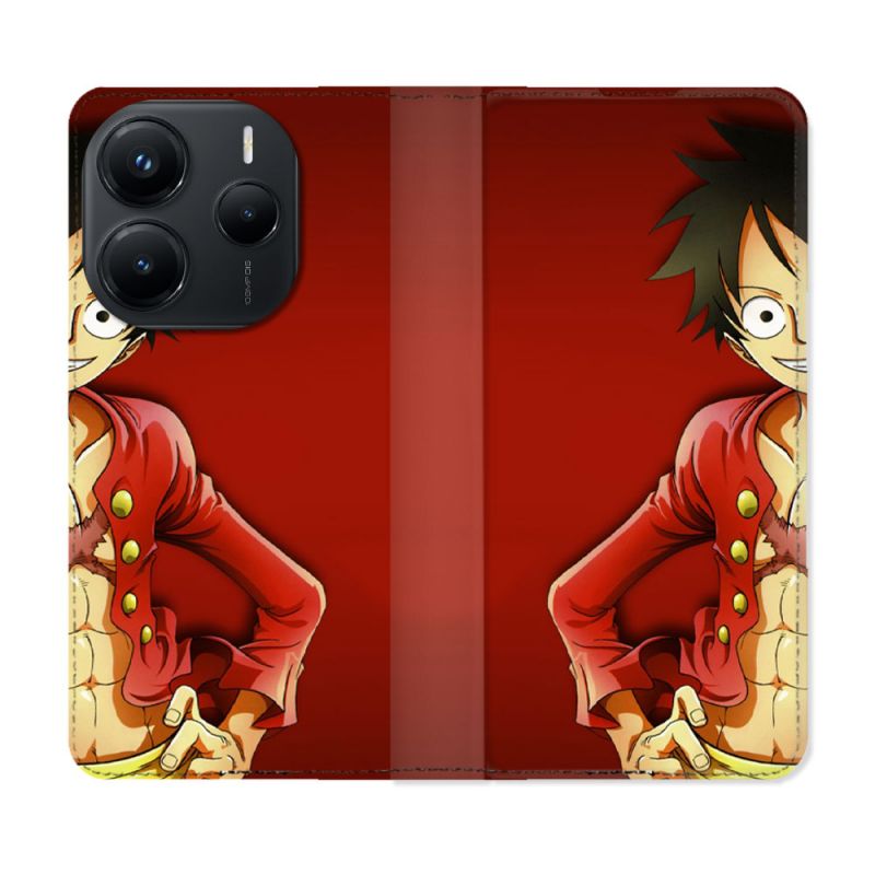 Housse Cuir Portefeuille Pour Xiaomi Redmi Note 14 5G Manga One Piece Luffy