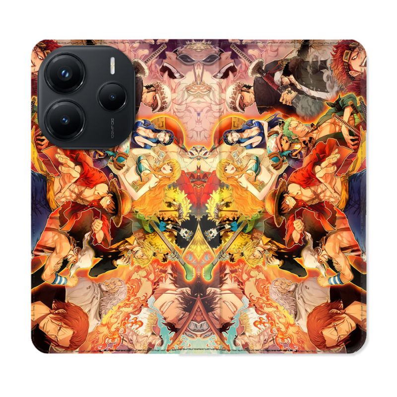 Housse Cuir Portefeuille Pour Xiaomi Redmi Note 14 5G Manga One Piece Nakama