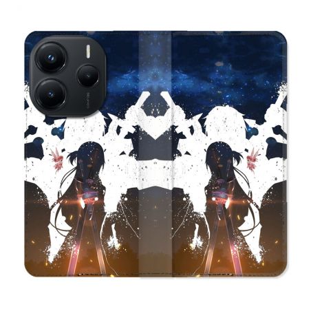 Housse Cuir Portefeuille Pour Xiaomi Redmi Note 14 5G Manga SAO sword Art Online Asuna