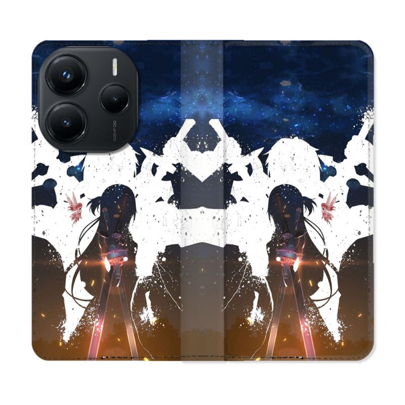 Housse Cuir Portefeuille Pour Xiaomi Redmi Note 14 5G Manga SAO sword Art Online Asuna