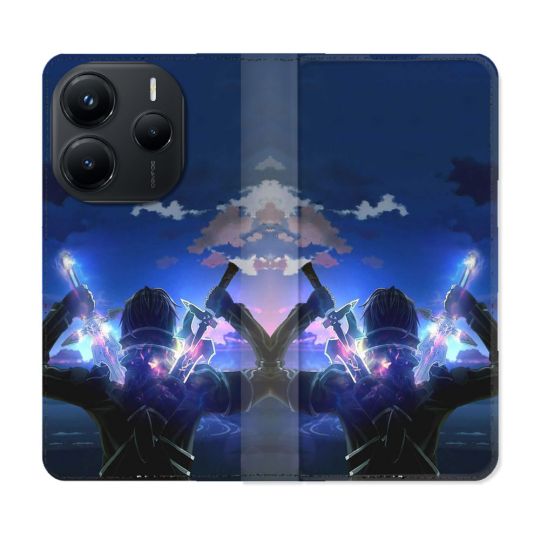 Housse Cuir Portefeuille Pour Xiaomi Redmi Note 14 5G Manga SAO sword Art Online Epee