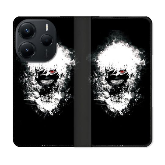 Housse Cuir Portefeuille Pour Xiaomi Redmi Note 14 5G Manga Tokyo Ghoul Kaneki Tag