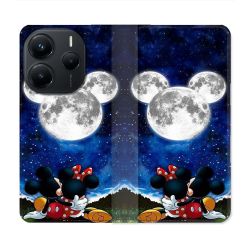 Housse Cuir Portefeuille Pour Xiaomi Redmi Note 14 5G Mickey Minnie