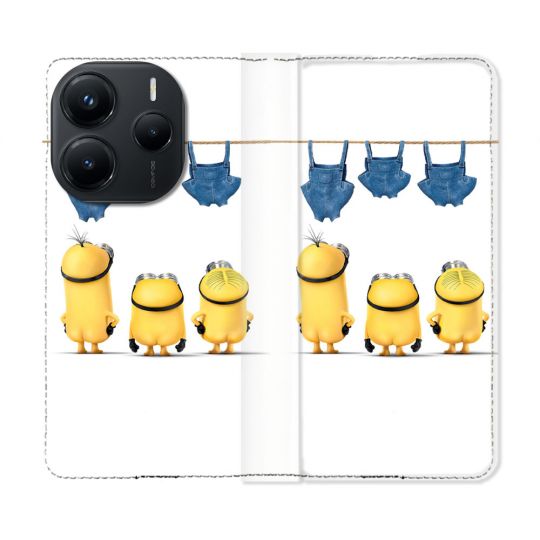 Housse Cuir Portefeuille Pour Xiaomi Redmi Note 14 5G Minions Nus