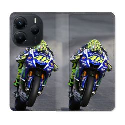 Housse Cuir Portefeuille Pour Xiaomi Redmi Note 14 5G Moto Course GP Wheeling 46