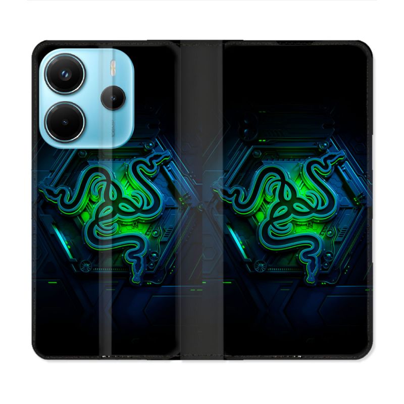 Housse Cuir Portefeuille Pour Xiaomi Redmi Note 14 4G Razer