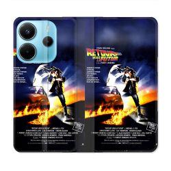 Housse Cuir Portefeuille Pour Xiaomi Redmi Note 14 4G Retour Vers Le Futur Affiche