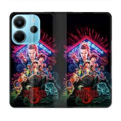 Housse Cuir Portefeuille Pour Xiaomi Redmi Note 14 4G Stranger Things Affiche 3