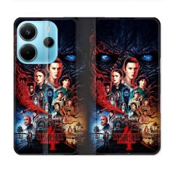 Housse Cuir Portefeuille Pour Xiaomi Redmi Note 14 4G Stranger Things Affiche 4