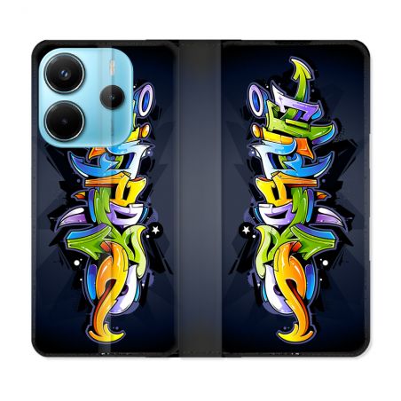 Housse Cuir Portefeuille Pour Xiaomi Redmi Note 14 4G Street Art Graffiti