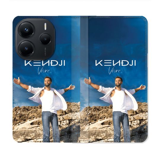 Housse Cuir Portefeuille Pour Xiaomi Redmi Note 14 5G Musique Kendji