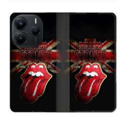 Housse Cuir Portefeuille Pour Xiaomi Redmi Note 14 5G Musique Rolling Stones