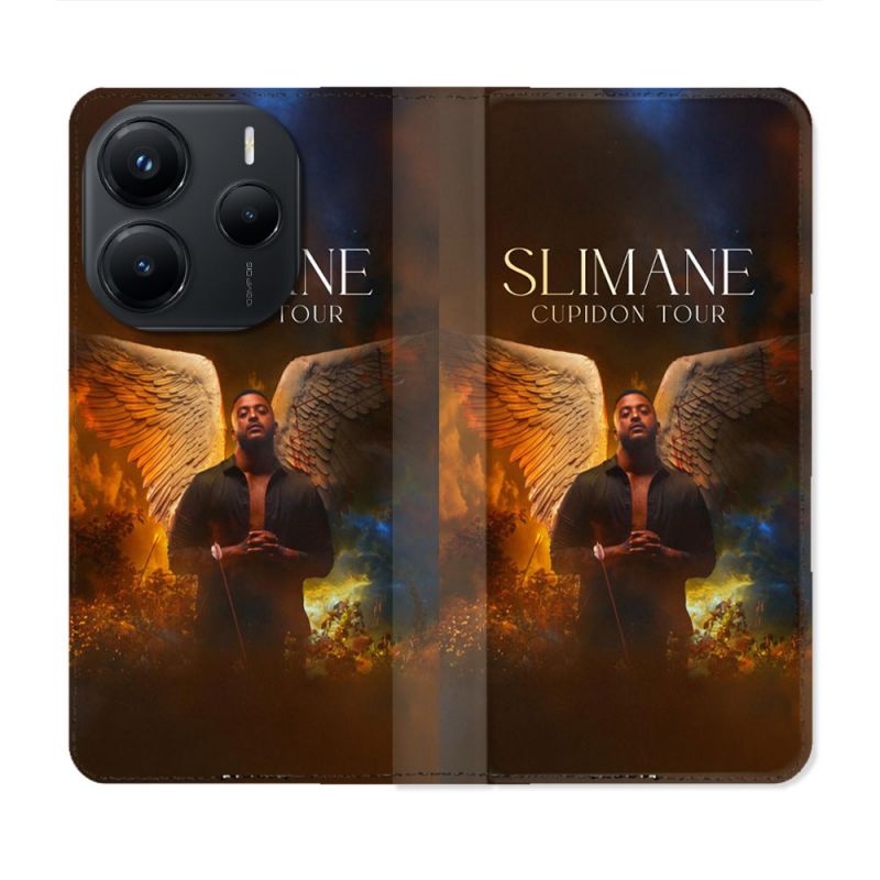 Housse Cuir Portefeuille Pour Xiaomi Redmi Note 14 5G Musique Slimane Ange