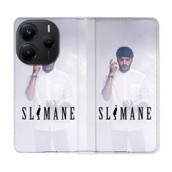 Housse Cuir Portefeuille Pour Xiaomi Redmi Note 14 5G Musique Slimane Blanc