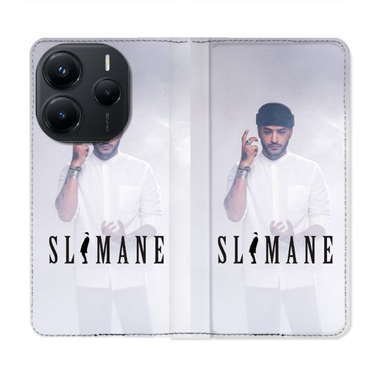 Housse Cuir Portefeuille Pour Xiaomi Redmi Note 14 5G Musique Slimane Blanc