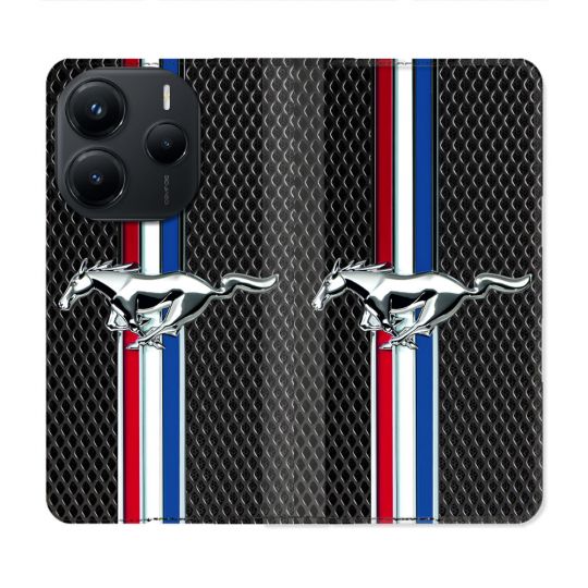 Housse Cuir Portefeuille Pour Xiaomi Redmi Note 14 5G Mustang