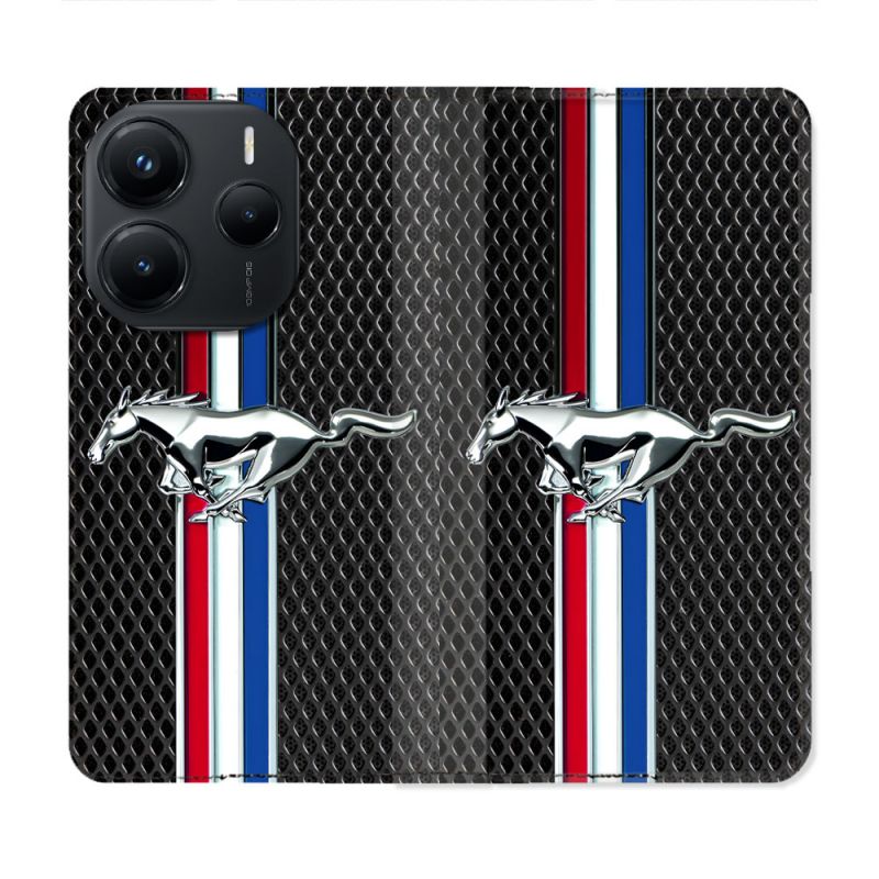 Housse Cuir Portefeuille Pour Xiaomi Redmi Note 14 5G Mustang