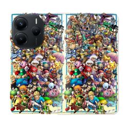 Housse Cuir Portefeuille Pour Xiaomi Redmi Note 14 5G Nintendo