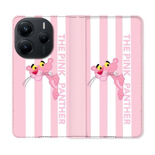Housse Cuir Portefeuille Pour Xiaomi Redmi Note 14 5G Panthere Rose