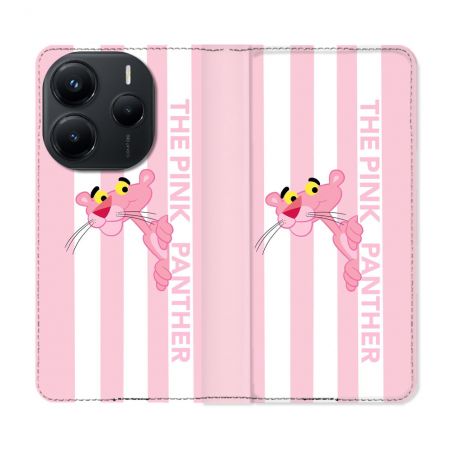 Housse Cuir Portefeuille Pour Xiaomi Redmi Note 14 5G Panthere Rose