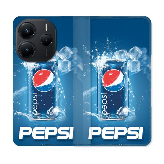 Housse Cuir Portefeuille Pour Xiaomi Redmi Note 14 5G Pepsi