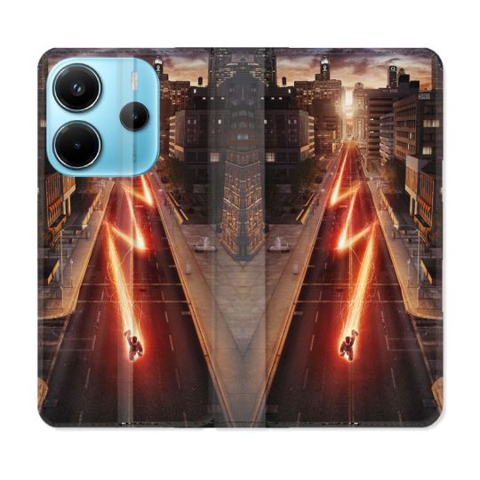 Housse Cuir Portefeuille Pour Xiaomi Redmi Note 14 4G The Flash City