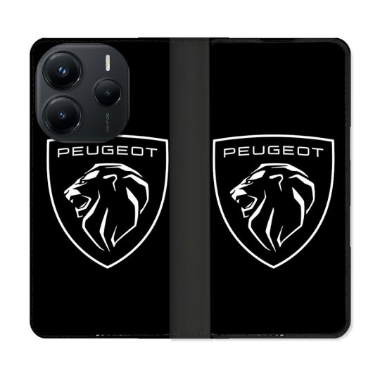 Housse Cuir Portefeuille Pour Xiaomi Redmi Note 14 5G Peugeot